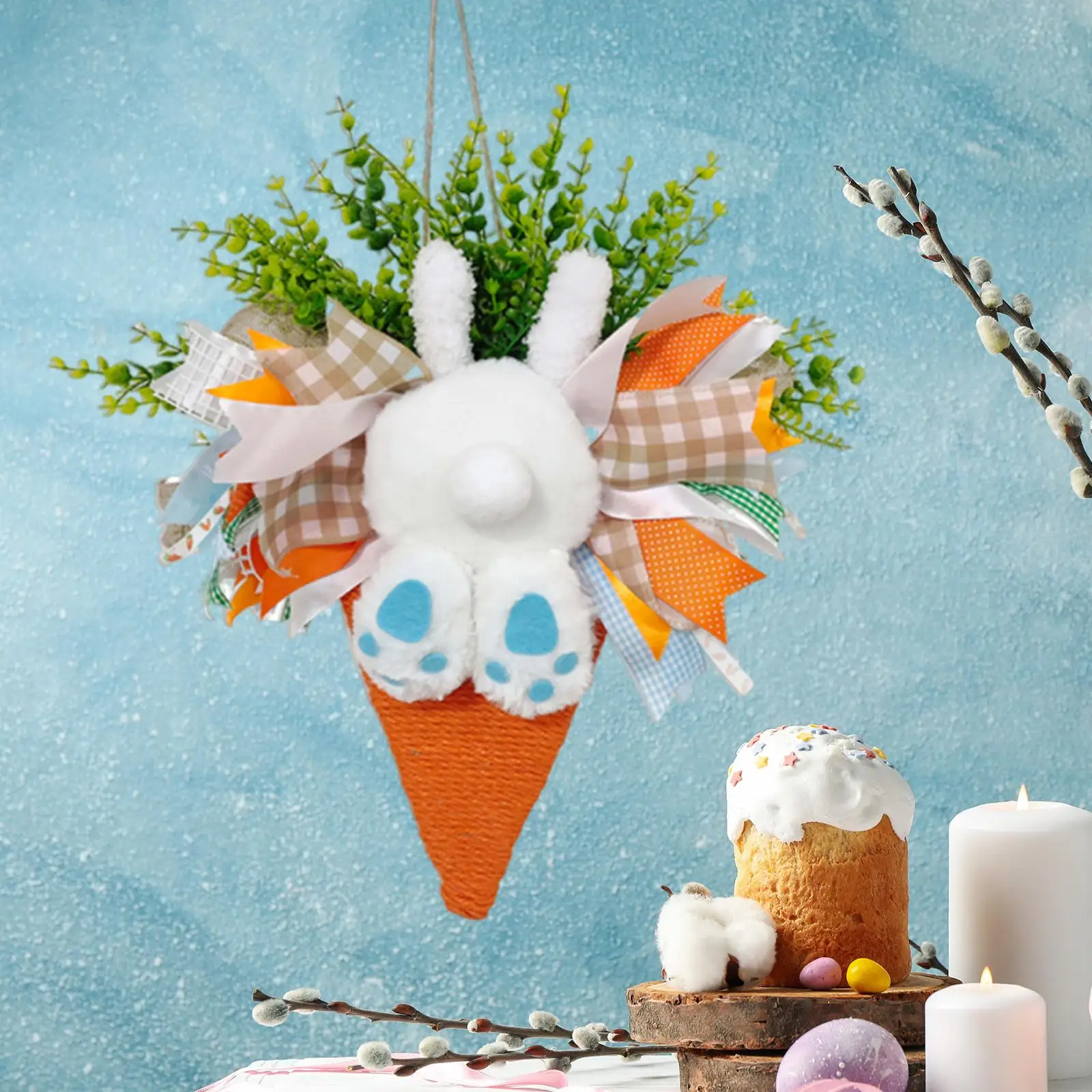 

Easter Bunny Wreath Gift Cute Front Door Wreath for Door Bedroom Office