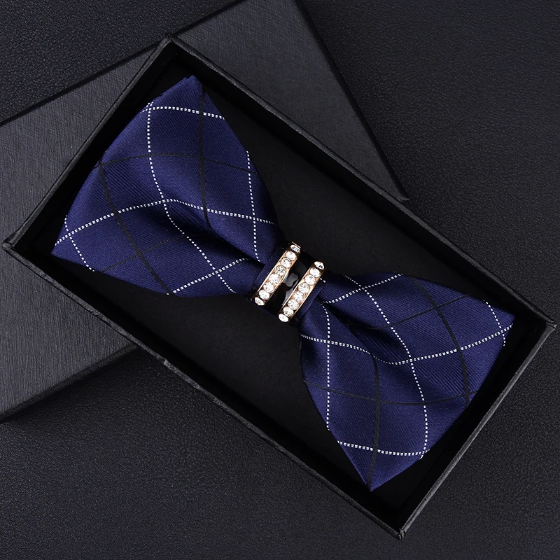 Smoking Metal Cristal Laço de Casamento para Homens e Mulheres, Borboleta Nó Cravat, Preto Roxo Azul Jujuba Vermelho Noivo Festa Banquete Meet Club