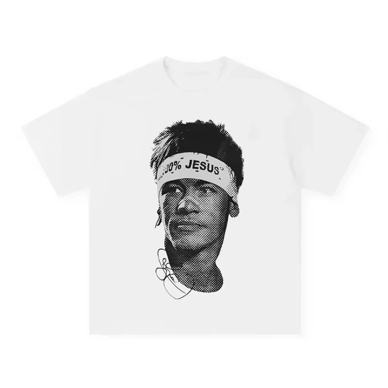 Neymar American Football Star Print Cotton Short-sleeved T-shirt for Men Women Clothing Athleisure Fashion Casual Tee