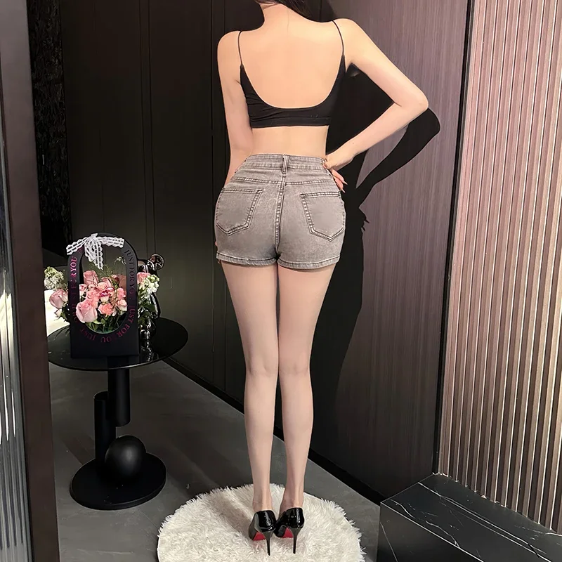 Outdoor Sex Shorts for Women Summer Outdoor Open Crotch Jeans Sexy Shorts Skirt Pants Convenient for Dating