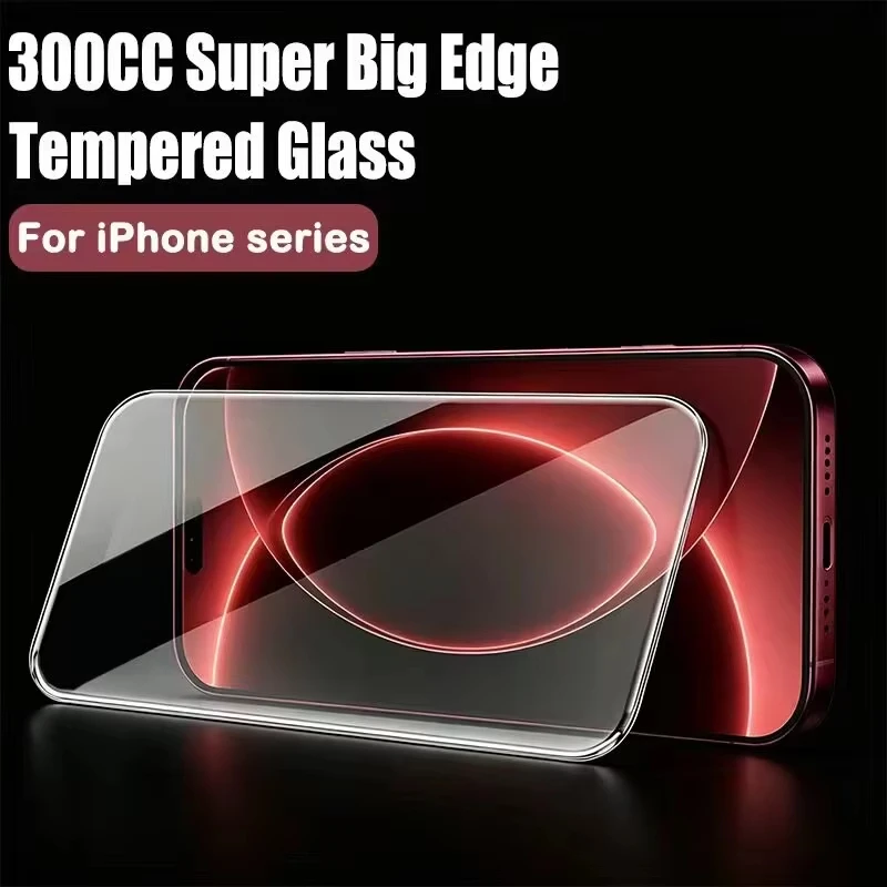 1-3PCS 1-3PCS 300CC Big Curve Edge Tempered Glass For iPhone 16 14 15 17 18 13 12 11 Air Pro Max Plus 16E Ultra Clear Screen Protector - Aliexpress Deal