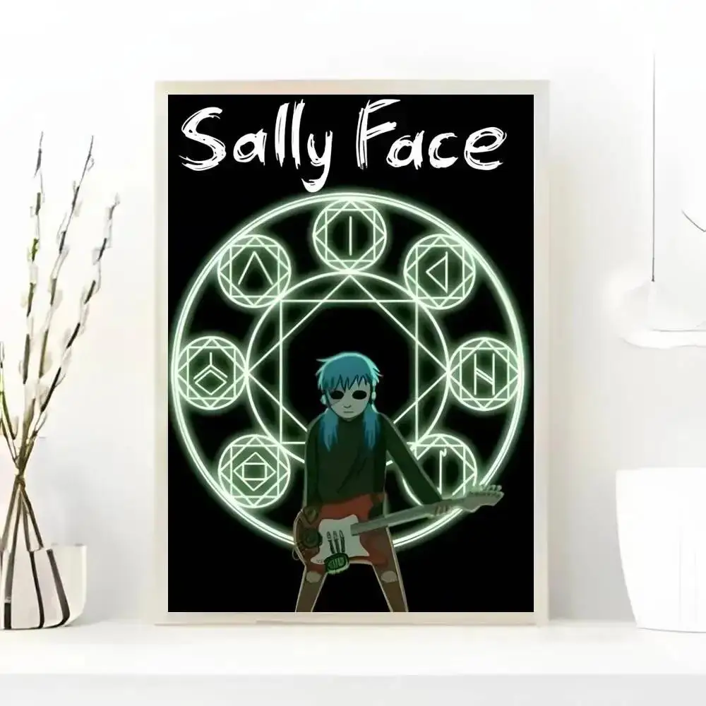 Sally Face Art Poster  Eerie Horror Game Inspired Wall Decor for Bedroom Living Room Home Decoration Gift