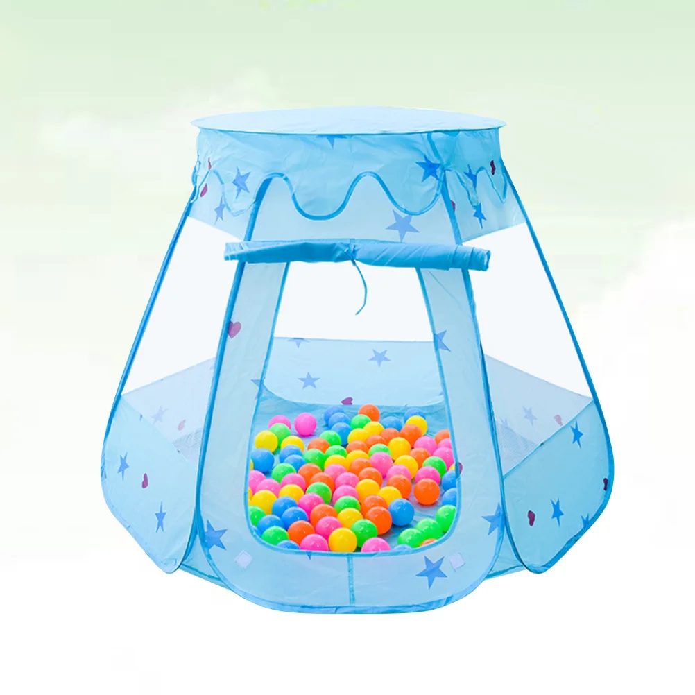 Crianças hexágono jogar tenda casa de jogo do bebê tenda casa para o jardim de infância azul durável superfície lisa fácil de limpar com sabão suave