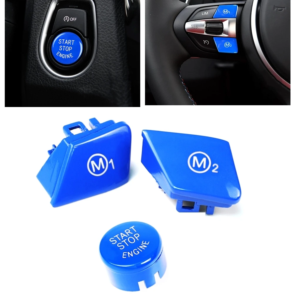 

Steering Wheel Switch Button Cover+Engine Start Button Cap For BMW F87 M2 F80 M3 F82 F83 M4 F20 F21 F22 F23 F30/F31 F32/F33/F36