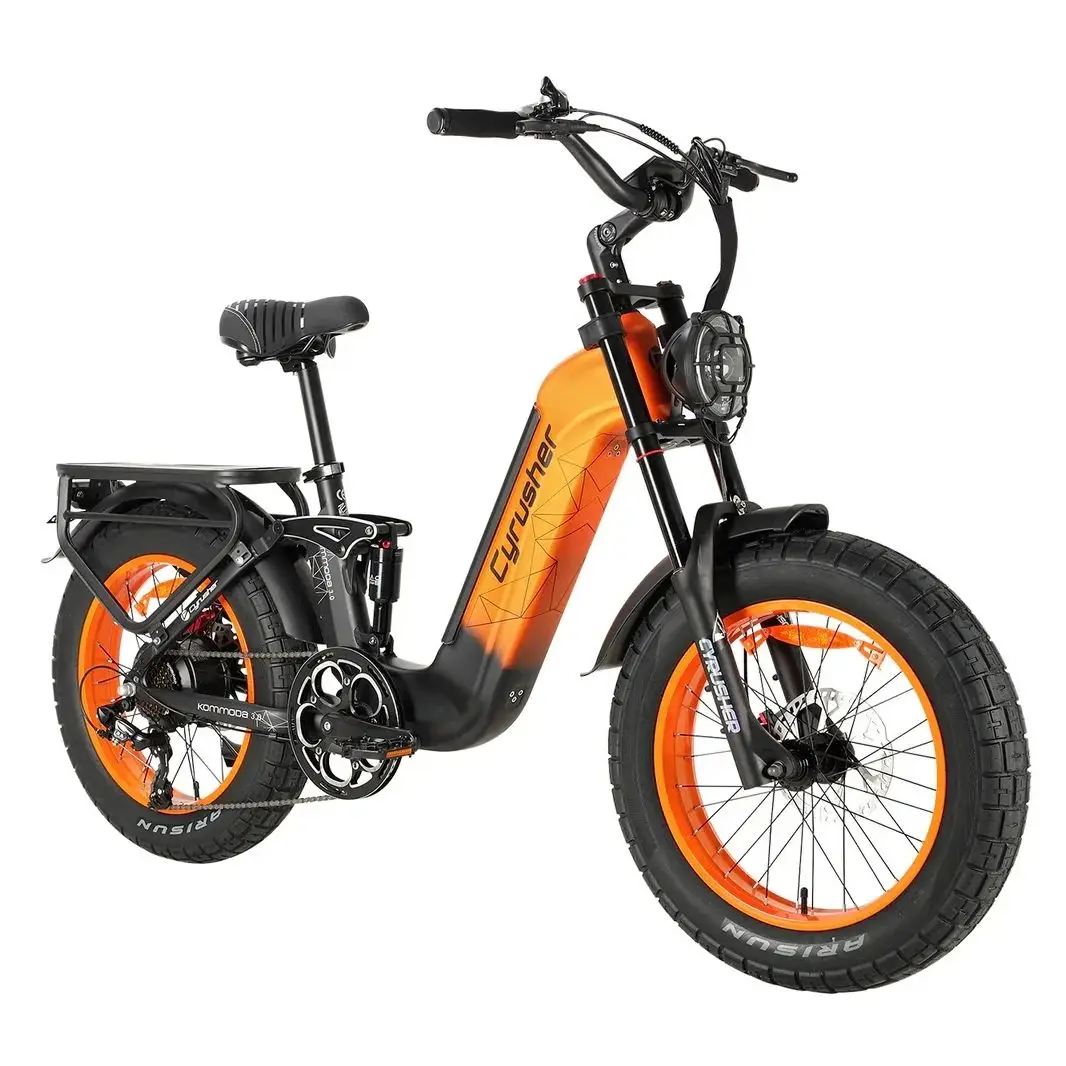 

Электровелосипед Cyrusher Kommoda3.0 для взрослых, горный, 48В20Ач, с толстыми шинами 20x4 дюйма, 7-скоростной, с масляно-пружинной амортизационной вилкой