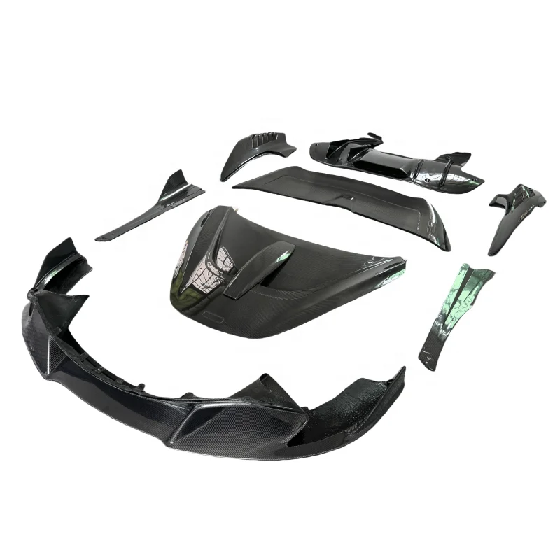 

For McLaren 720S Upgrade V Style Carbon Fiber Front Lip Spoiler Rear Diffuser Hood Fender Side Skirt Body Kit