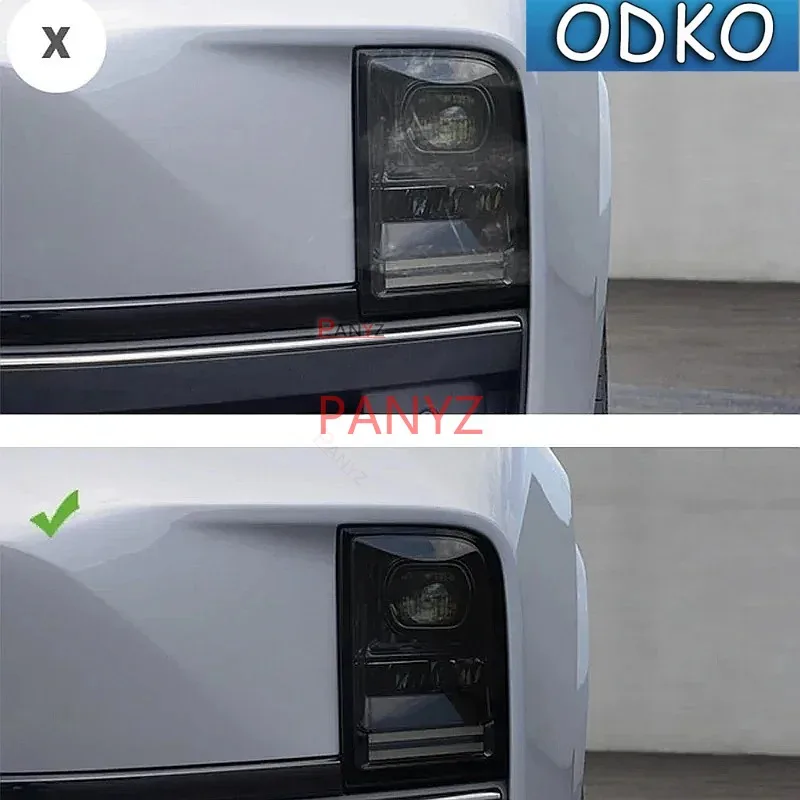For Leading Ideal LiXiang L9 2022 2023 Car Headlight Tint Smoke Black Protective Film Protection Transparent TPU