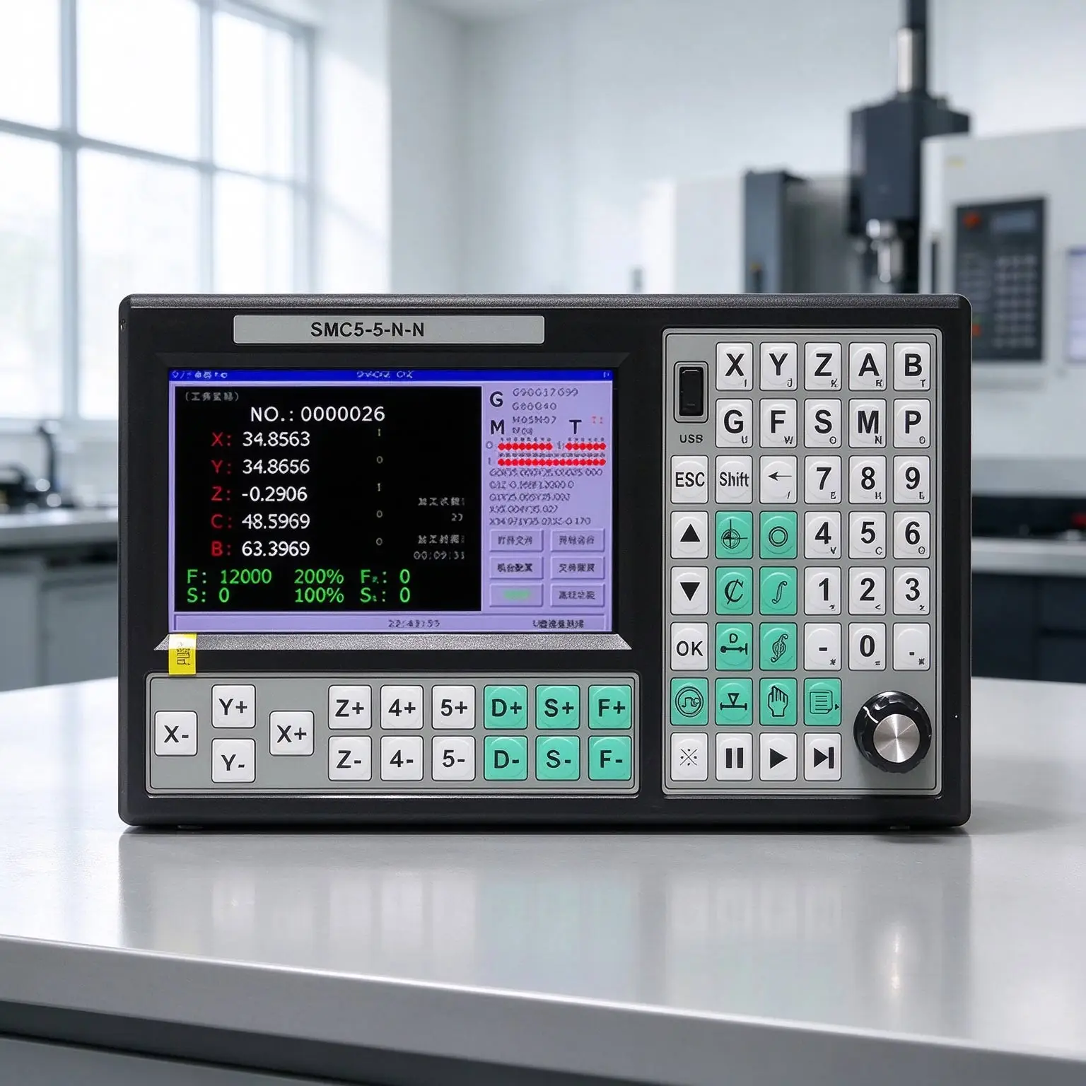 Smc5-5-N-N 5 Axis Stand Alone Cnc Motion Controller 500Khz 7 Inch Large Screen Offline Replace Mach3 Usb Control Device