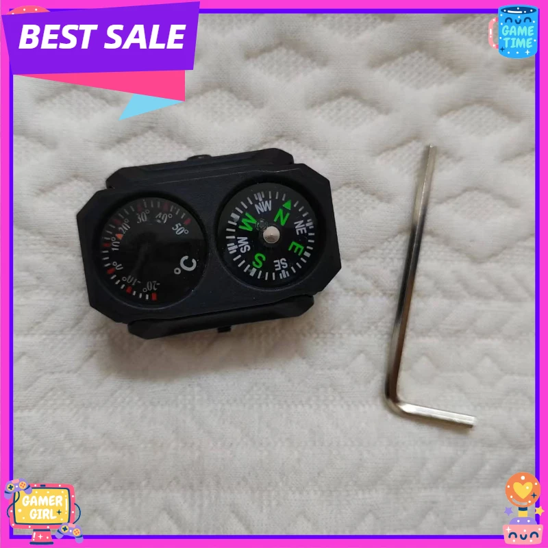 

2026 20MM Rail SLR416 Mini Compass Thermometer Universal Precision Tactical Outdoor Guide Tool