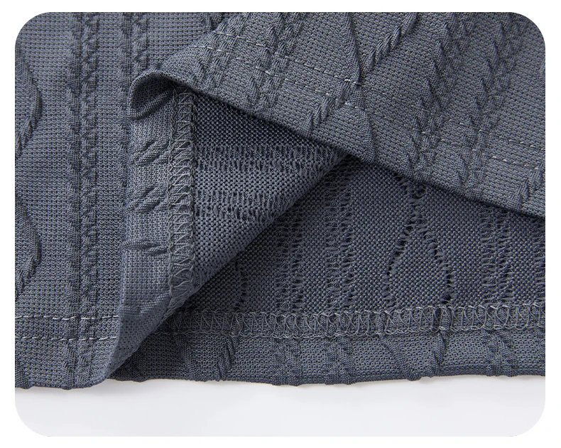 Hochwertiges Herren-Poloshirt mit Stickerei-Print, einfarbig, Jacquard, langärmelig, halber Reißverschluss, Kragen-T-Shirt, lässige Mode für Herren. – Detail 17