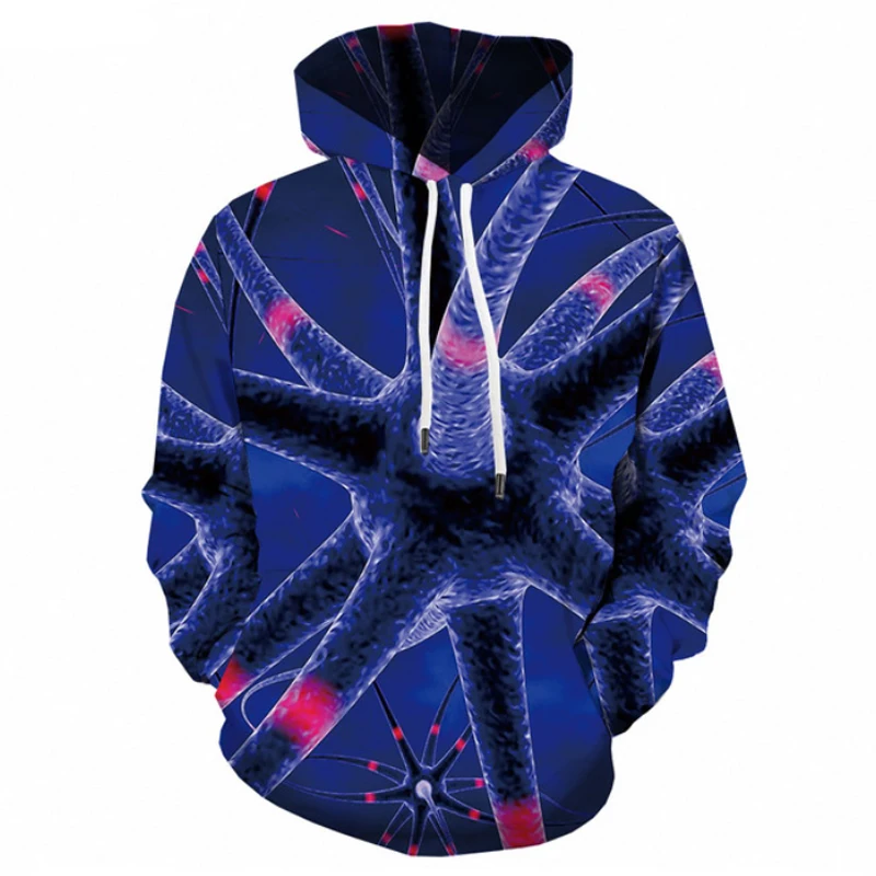 

3d Hoodie Psychedelic Sweatshirt Men's Element Casual Abstract Long Sleeve Top Anime Graffiti Hoodie Fun 3D Pullover Sweater