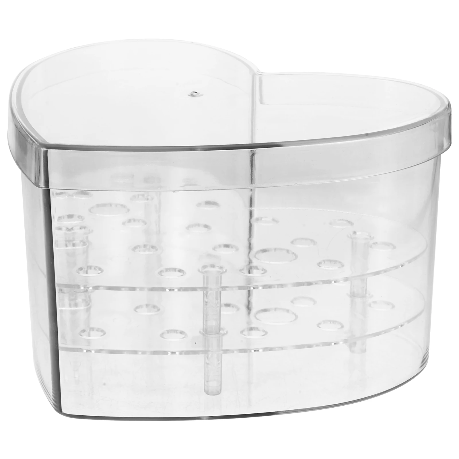 

Heart Shaped Acrylic Flower Box Transparent Clear Eternal Flowers Valentines Day Gift Packaging Small Arrangement Vase Decor