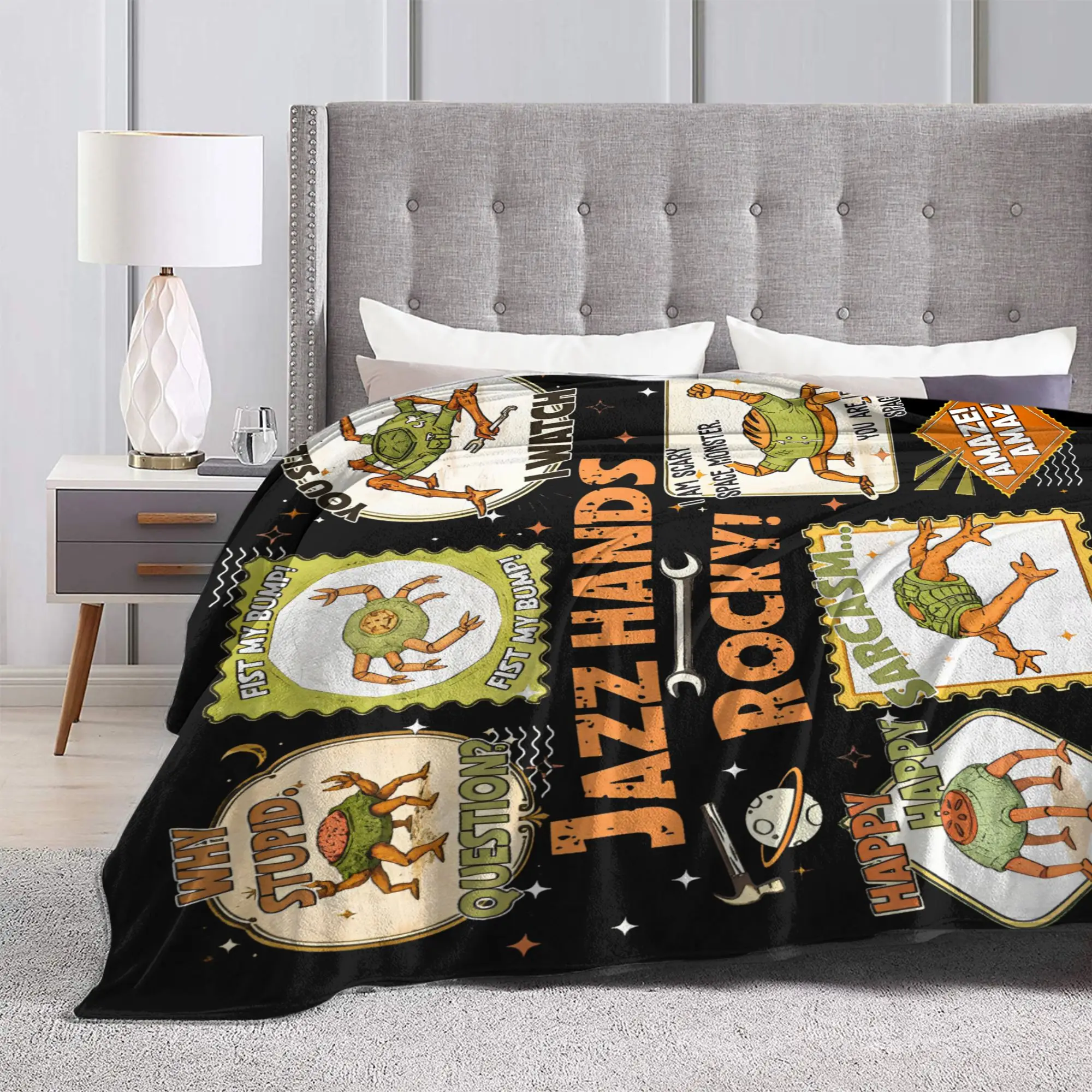 Rockys Project Hail Mary Sci-fi Fantasy Blanket Fleece Textile Breathable Thin Throw Blankets for Bed Couch Plush Thin Quilt