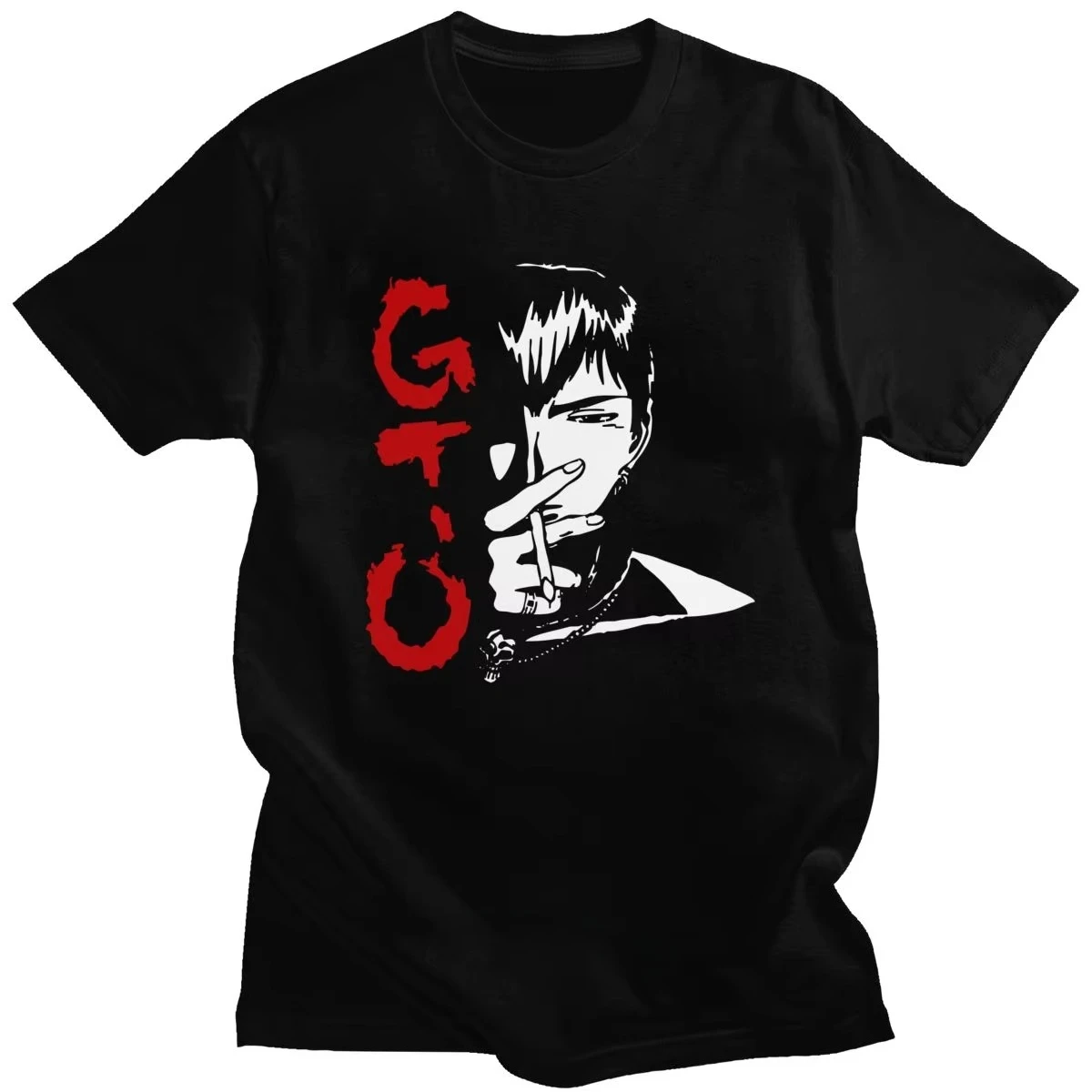 Camiseta divertida de Anime Great Teacher Onizuka para hombre, camiseta de manga corta GTO, camiseta de algodón con cuello redondo, camiseta informal japonesa de verano