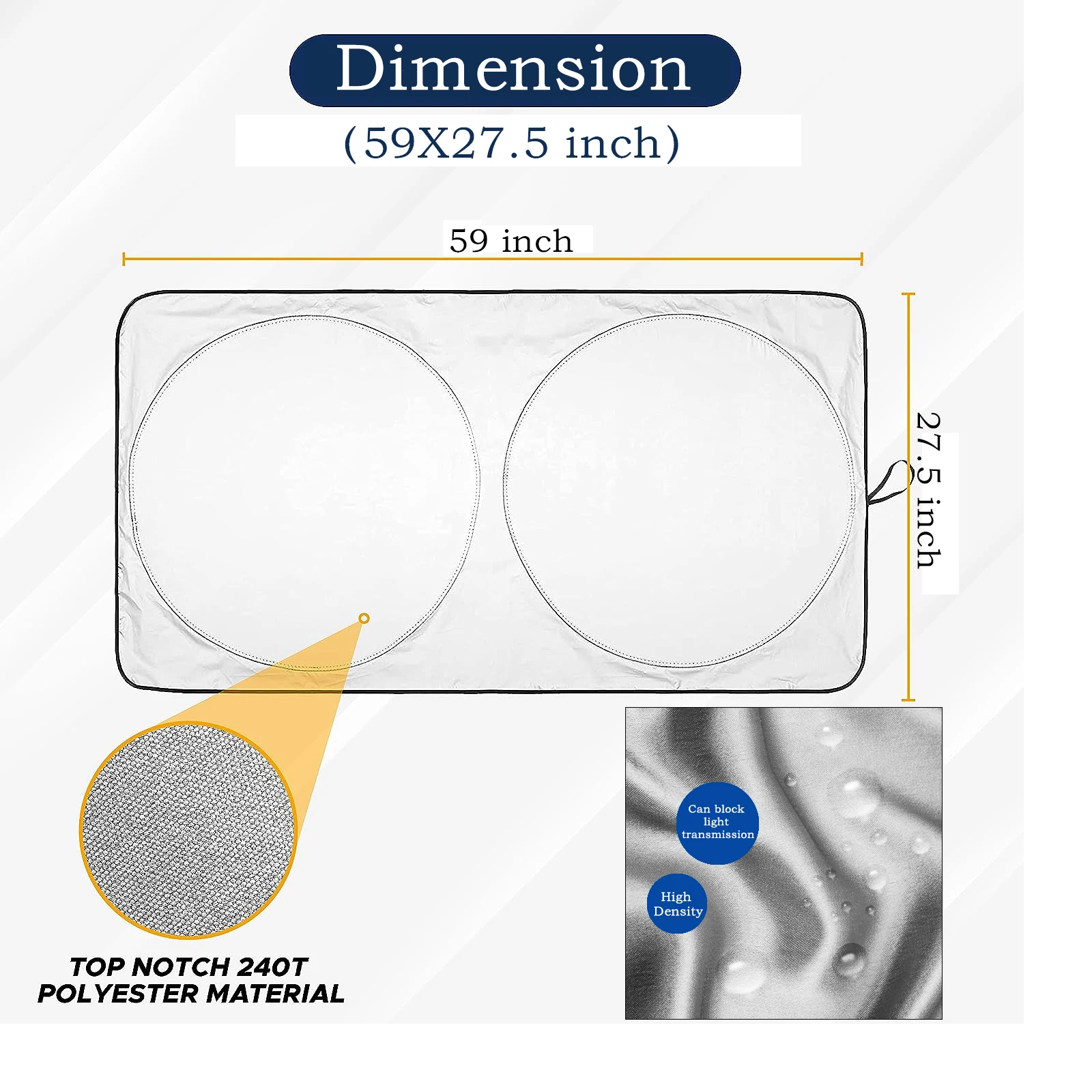 Parasole per parabrezza per auto, parasole riflettente offre una protezione definitiva per interni auto, blocco solare riflettente per auto Cool