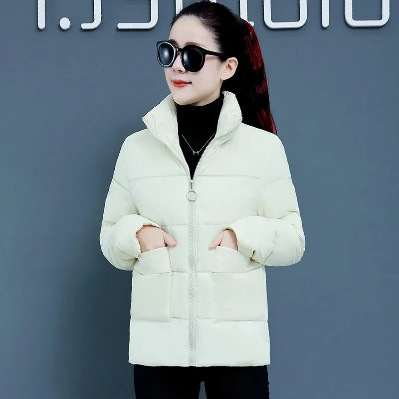 

2023 Autumn Winter Standing Collar Warm Down Cotton Jacket Women's Winter Coat Women Coats Jackets Down Cotton Parkas