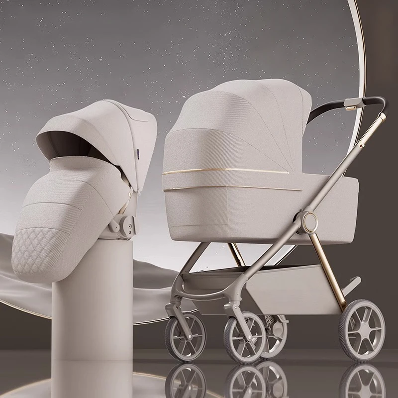 

Легкая складная детская коляска из льняной ткани с настраиваемыми параметрами, рама из алюминиевого сплава, широкий обзор, откидная ручка, до 15 кг, для путешествий