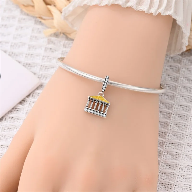 925 Sterling Silber Reise-Anhänger „Rund um die Welt“ mit Beijing, Paris, Mailand für Damen, passend für Original-Armbänder, DIY-Schmuckgeschenke – Detail 14