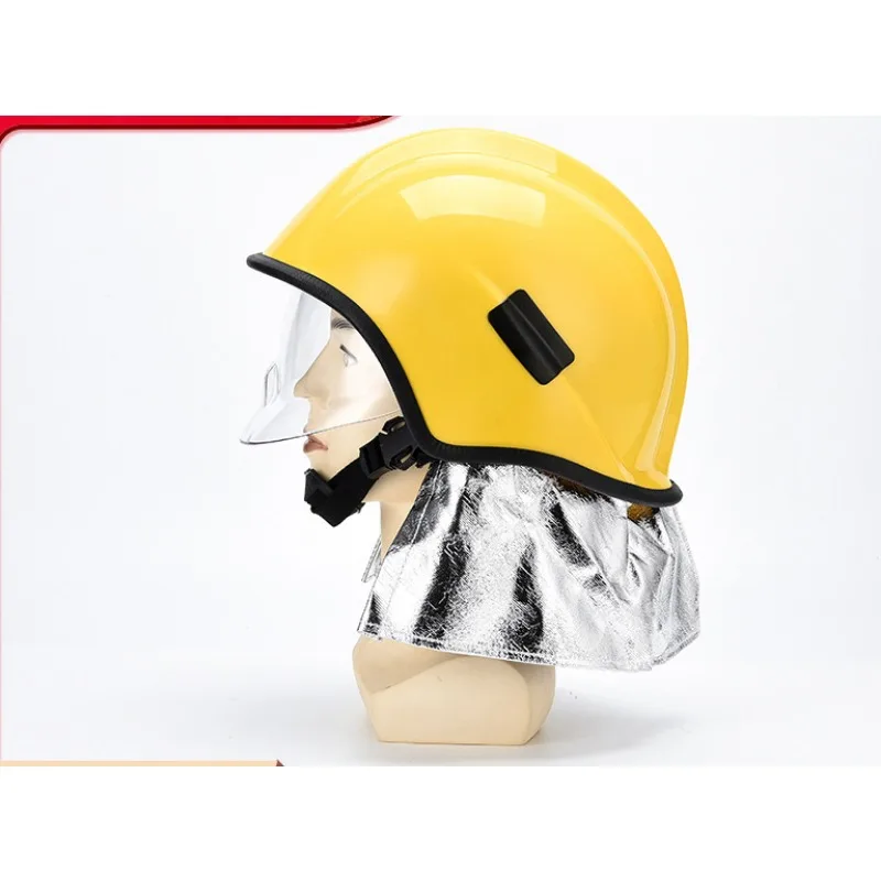 Imagem -04 - Capacete de Segurança Protetor à Prova de Fogo para Bombeiros Anticorrosão à Prova de Radiação Resistente ao Calor Policarbonato Capacete Amarelo