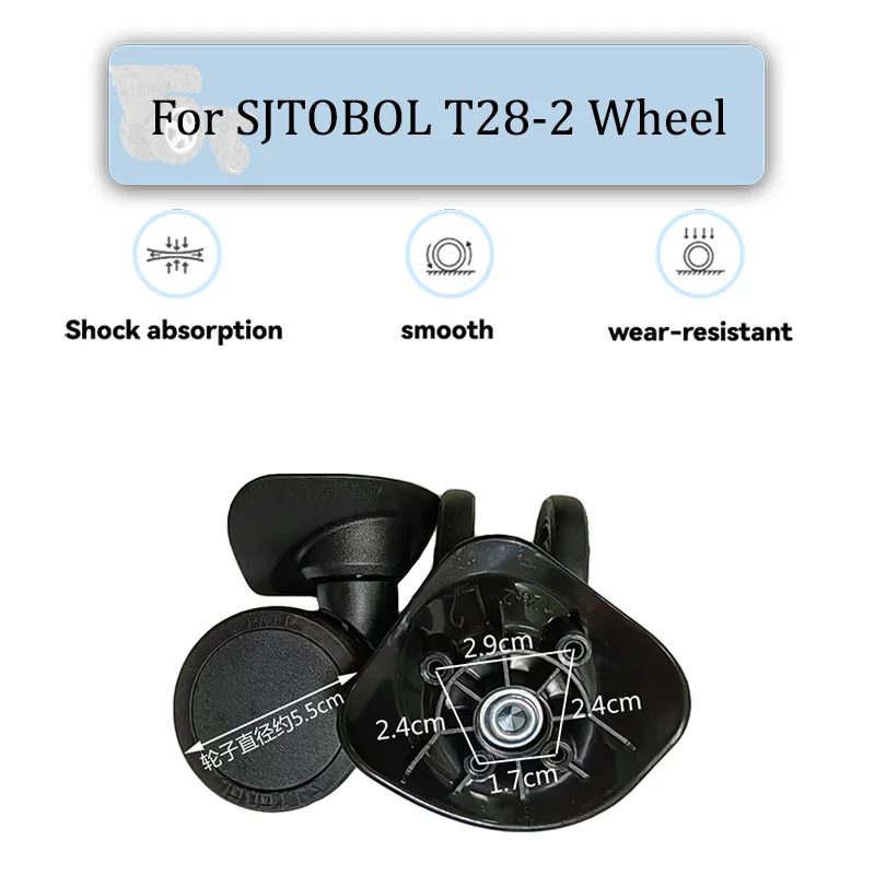 For SJTOBOL T28-2 Universal Wheel Replacement Easy to Install Travel Luggage Wheel Accessories Push And Pull Smooth Silent Wear