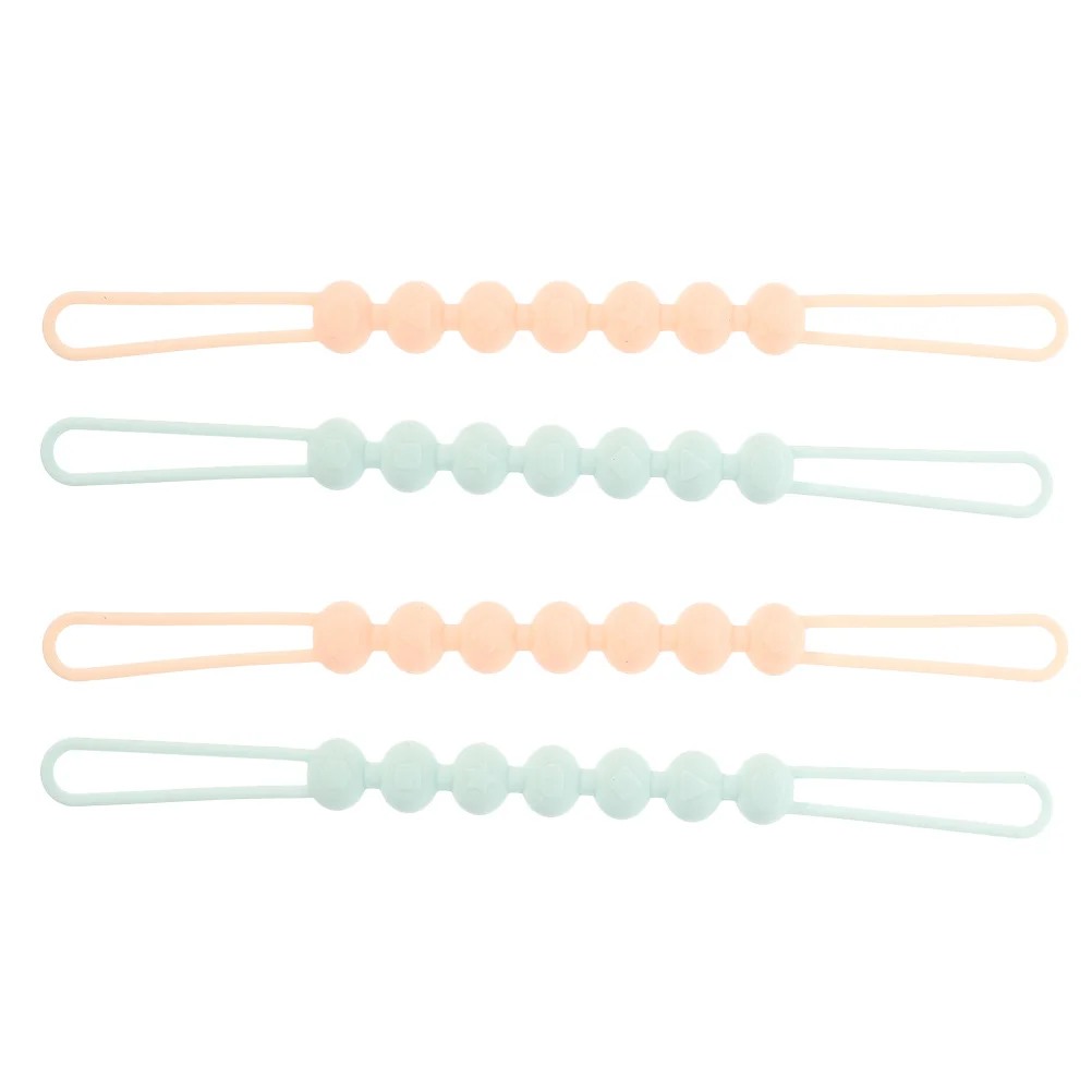 

4 шт. гибкий силиконовый зажим для соски, универсальный прочный безопасный зажим для соски для маленьких мальчиков и девочек, предметы первой необходимости для маленьких девочек