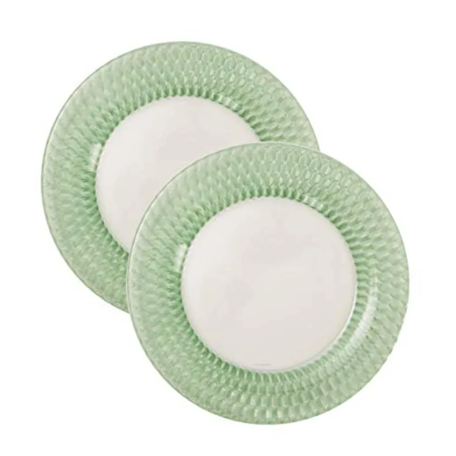 

Boston Colored Collection Buffet Plate Set of 2 12.5 in Diameter Crystal Glass Made in Germany