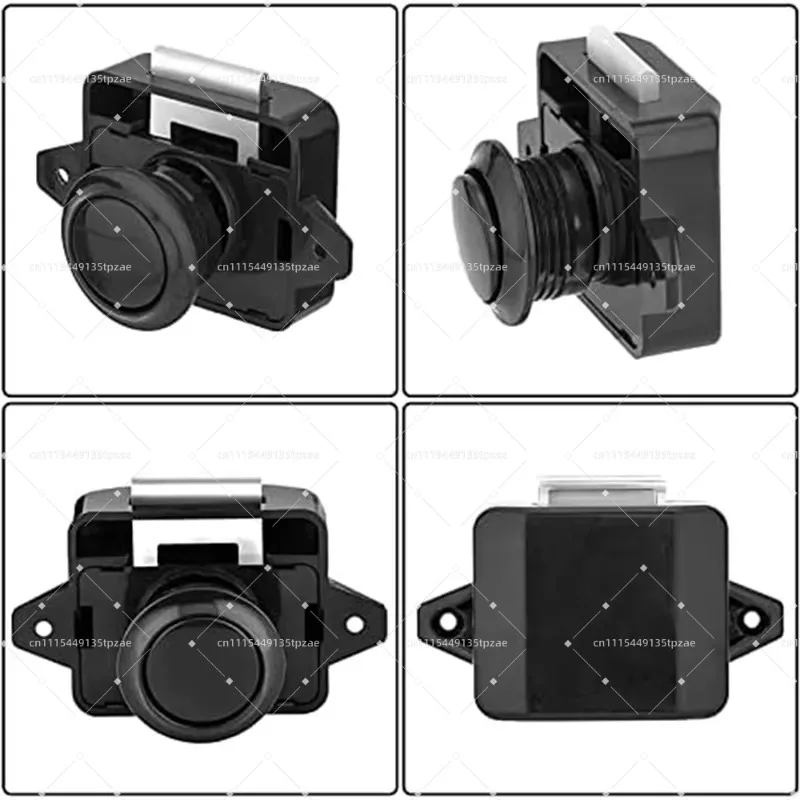 Pack Of 10 Metal Push Button Locks Black Furniture Cabinet Door Security Locks Home Hardware Accessories