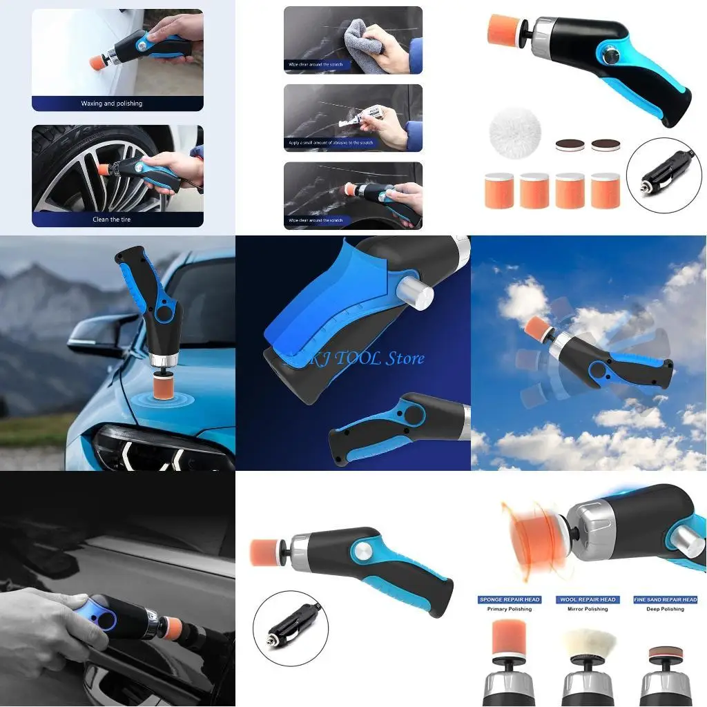 

L8RC Car Polishing Machine Wireless Car Polish Scratch Repair Tools Automotive Polisher 12V 2000mAh Auto Wax Car Accessories
