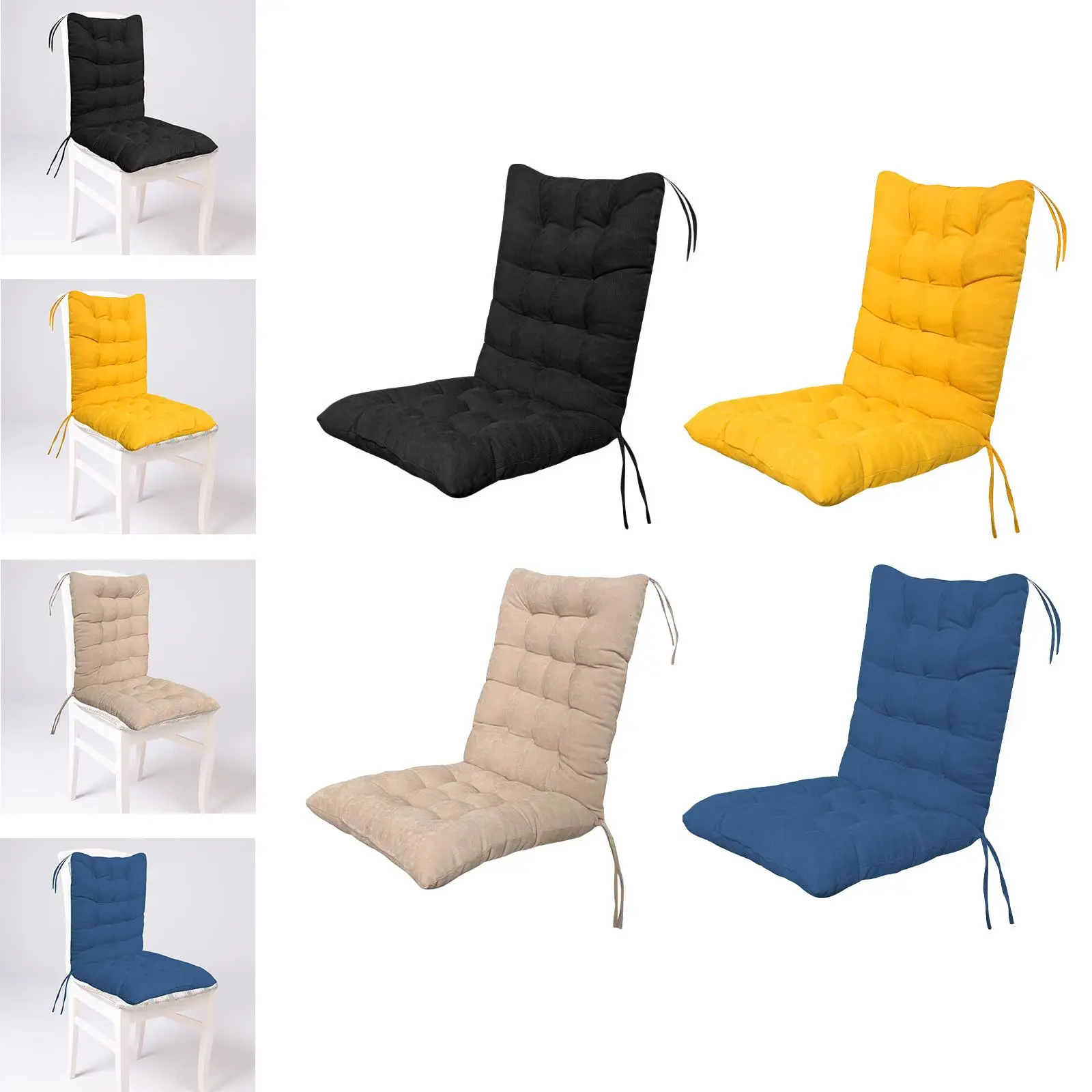 Dining Chair Cushion Chair Pad Backed with Ties Thick Soft Rocking Chair Cushion Seat Cushion for Dining Room Indoor Outdoor