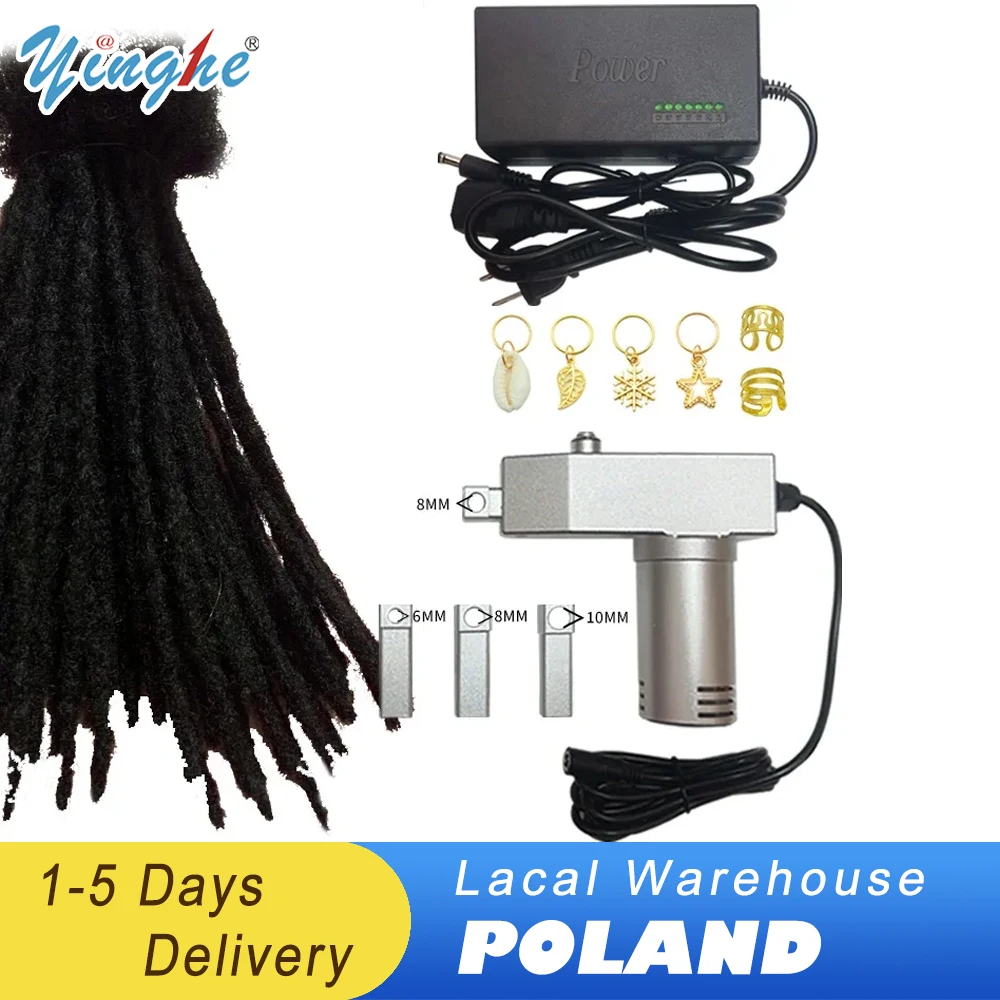 Dreadlock Machine And Hand-Held Crochet Knitting Machines Are Used For DIY Pigtails To Knit Hair Extensions Quickly And Easily