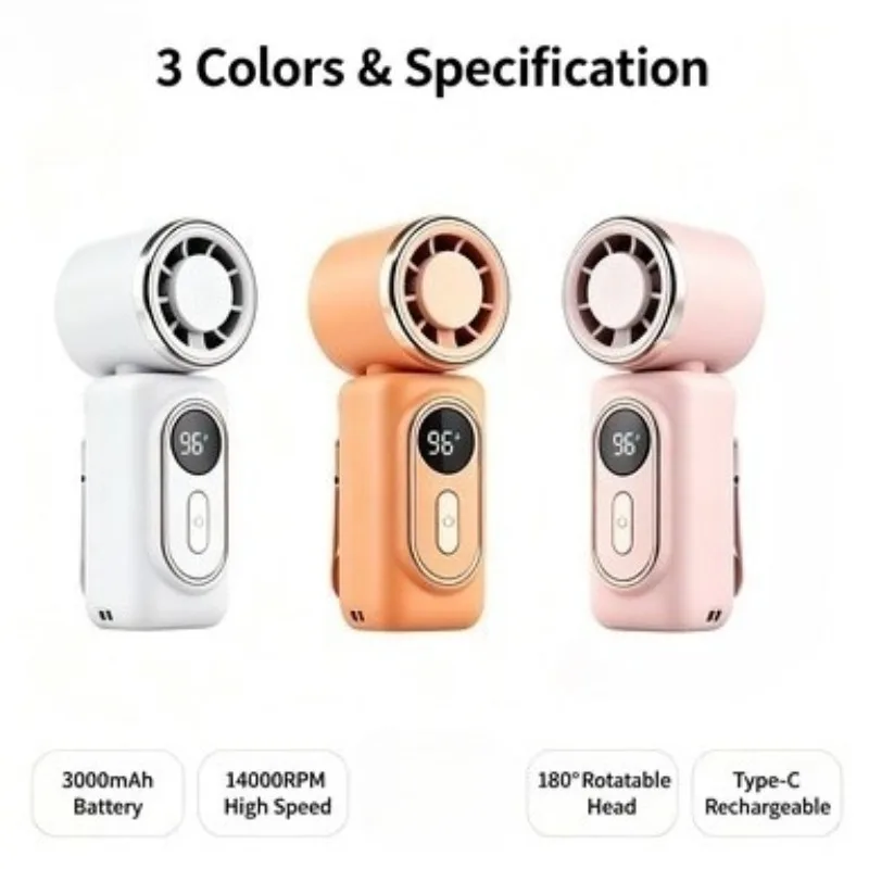 Portable Handheld Fan Mini Clip Fan Umbrella Holder Function Rotatable USB Charging Compact Personal Cooling Fan Outdoor Camping image 6