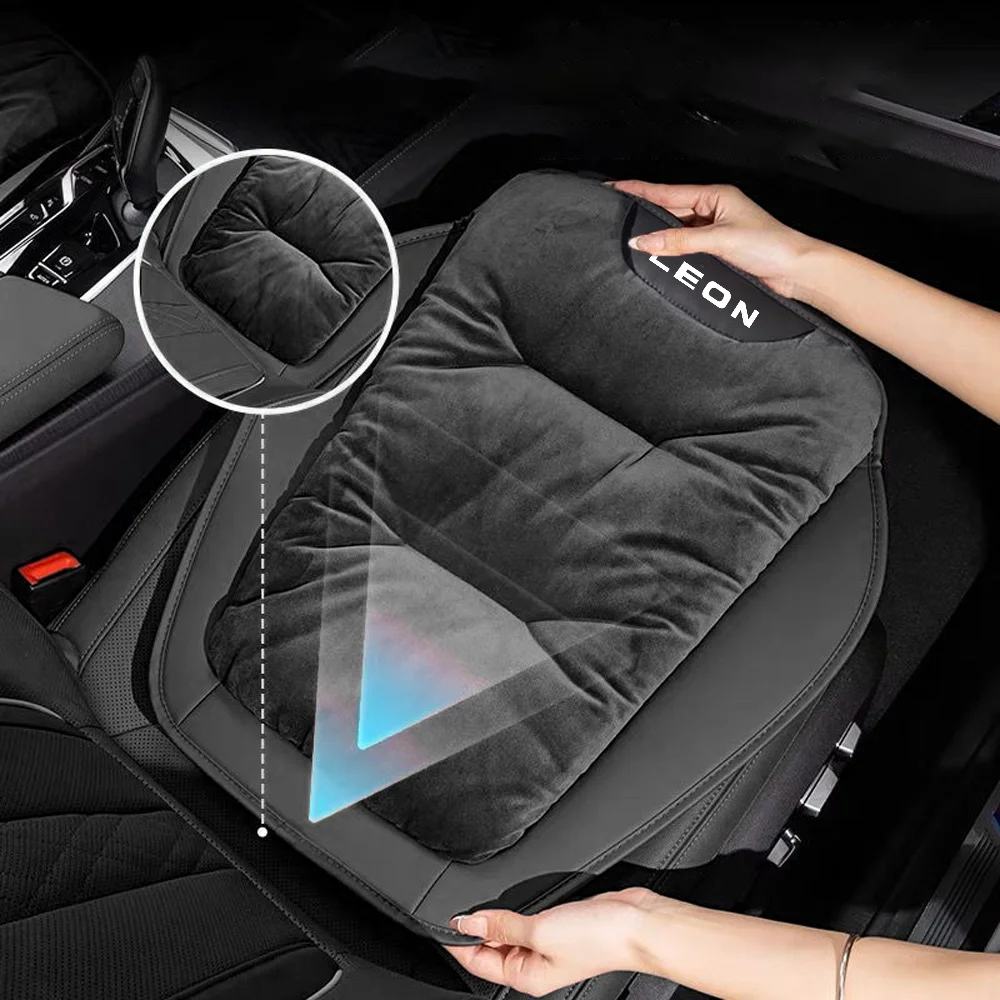 Widen Car Seat Cover Flannel Warm Car Front/Rear Seat Cushion for Seat Leon Mk2 Mk1 Mk3 Ateca Waist Cushion Interior Accessories