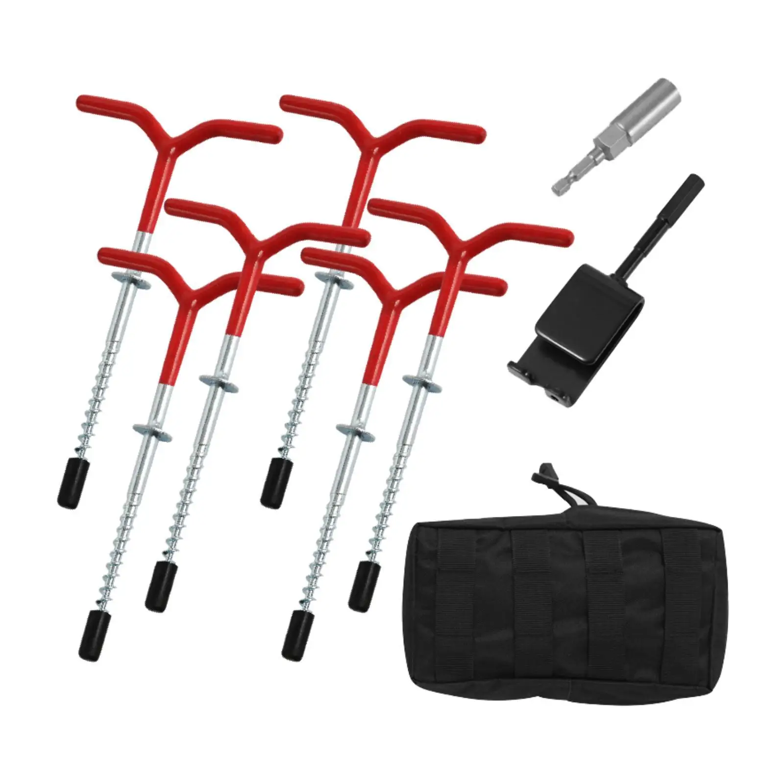 

6 анкеров для зимней рыбалки, портативные колышки для палатки, оборудование для ледяного якоря, адаптер для дрели