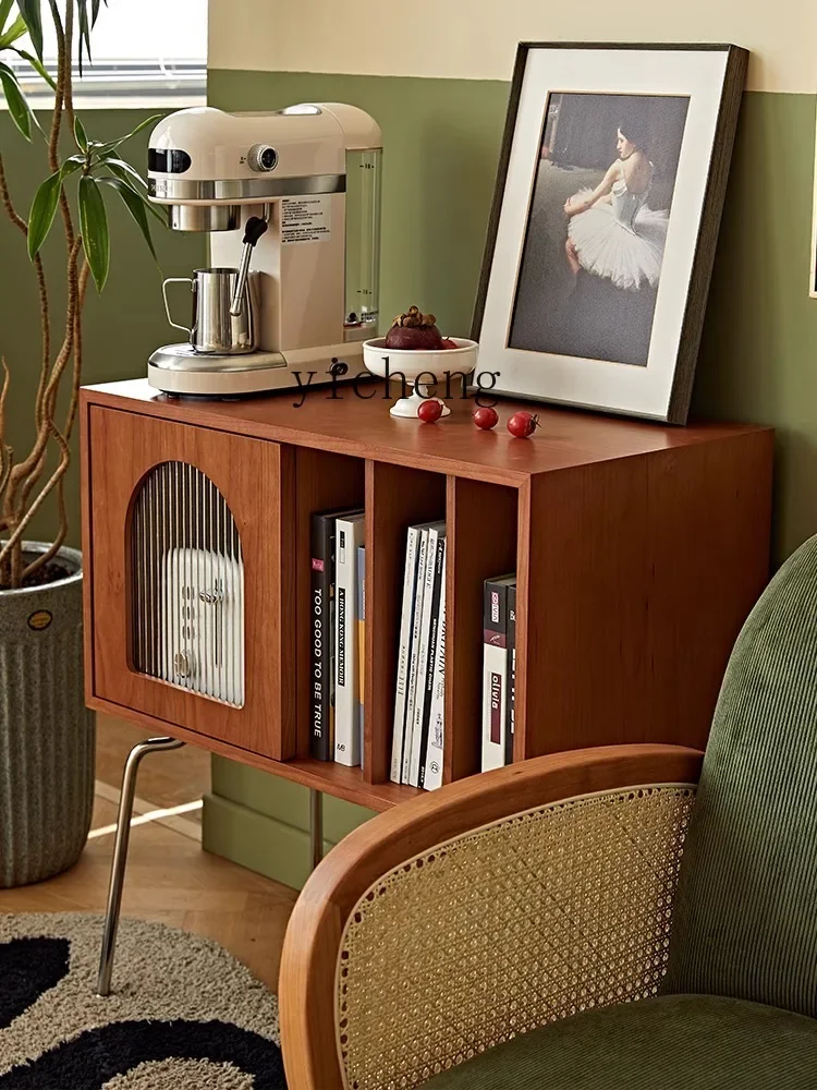 Solid Wood Cabinet Simple Modern Locker Good-looking Retro Storage Cabinet