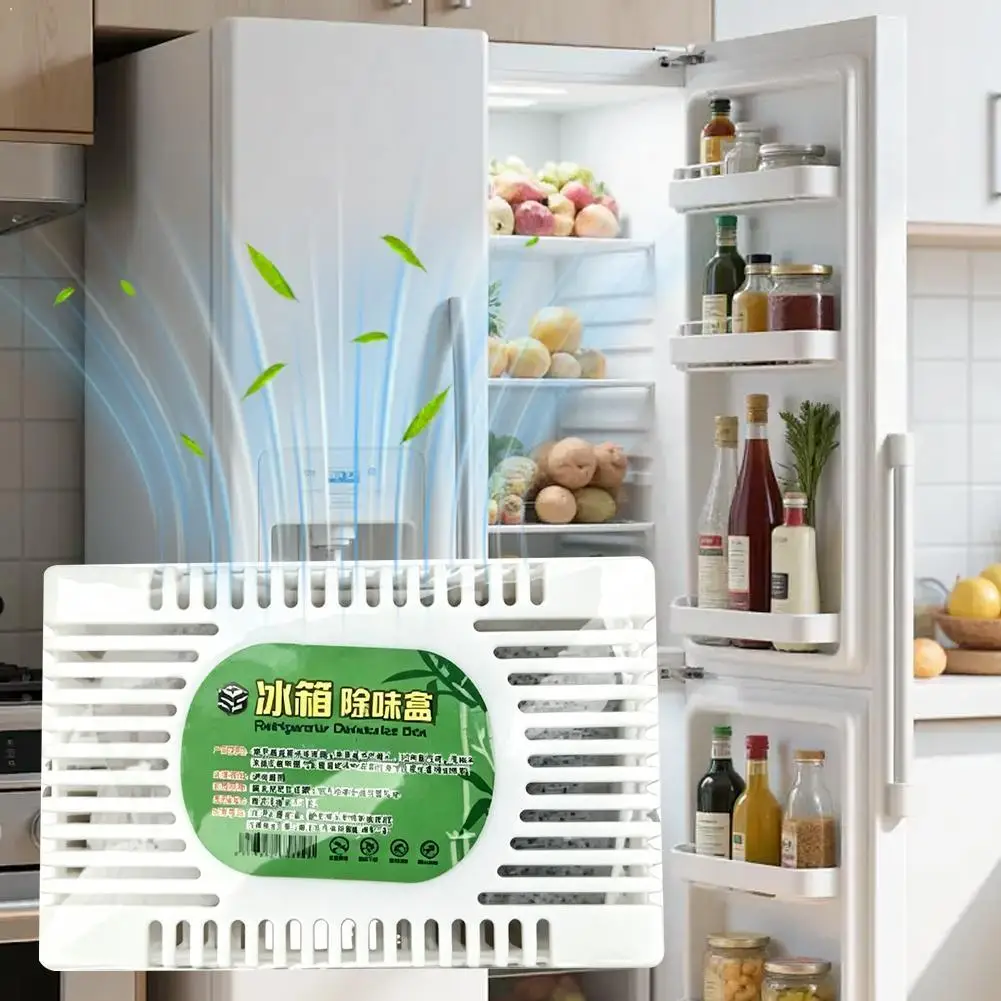 Refrigerator Air Purifier Bamboo Charcoal Activated Carbon Box Odor Absorber Freshening Refrigerator Cleaner Freezer Deodorizer