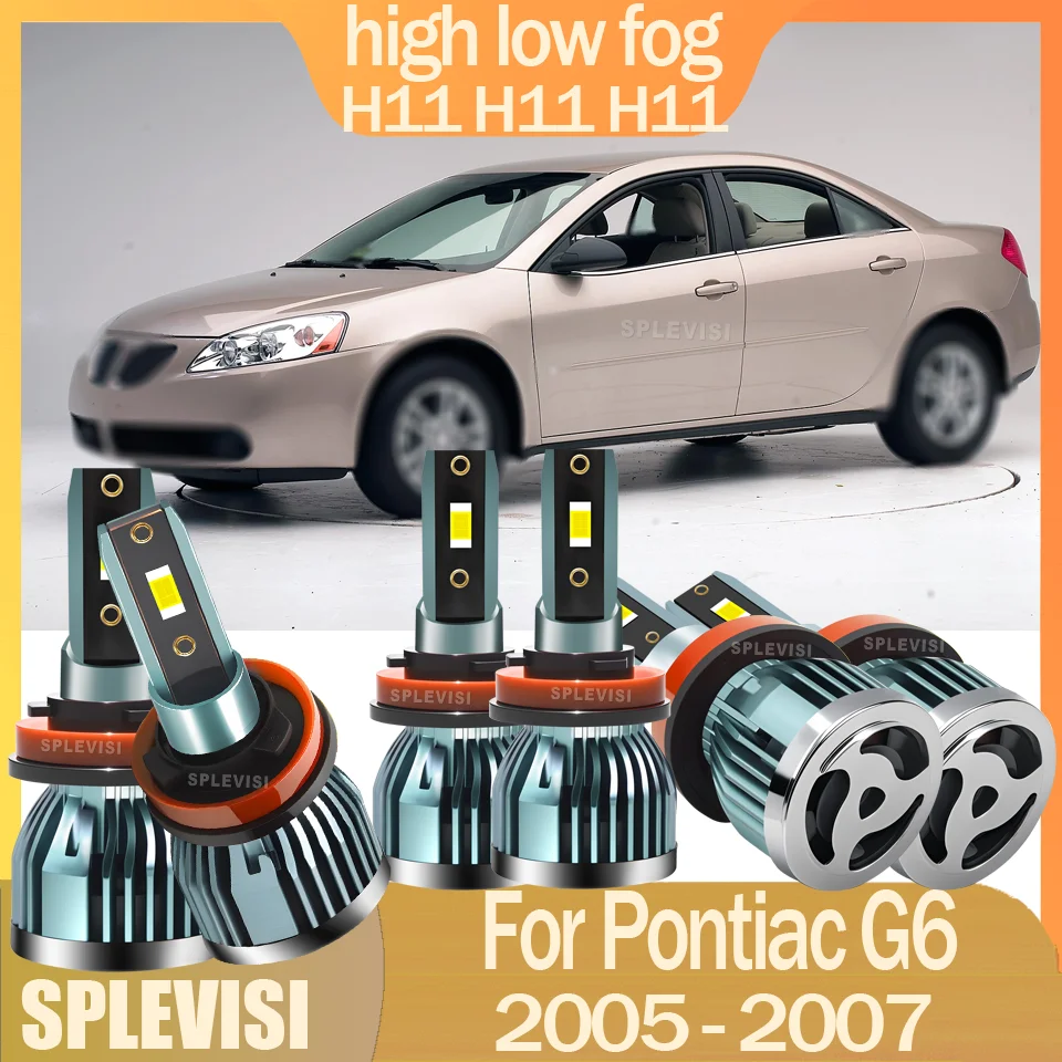 

Tool-Less Setup Smooth Driving 5 year warranty LED Headlight high low beam foglight H11 H11 H11 For Pontiac G6 2005 2006 2007