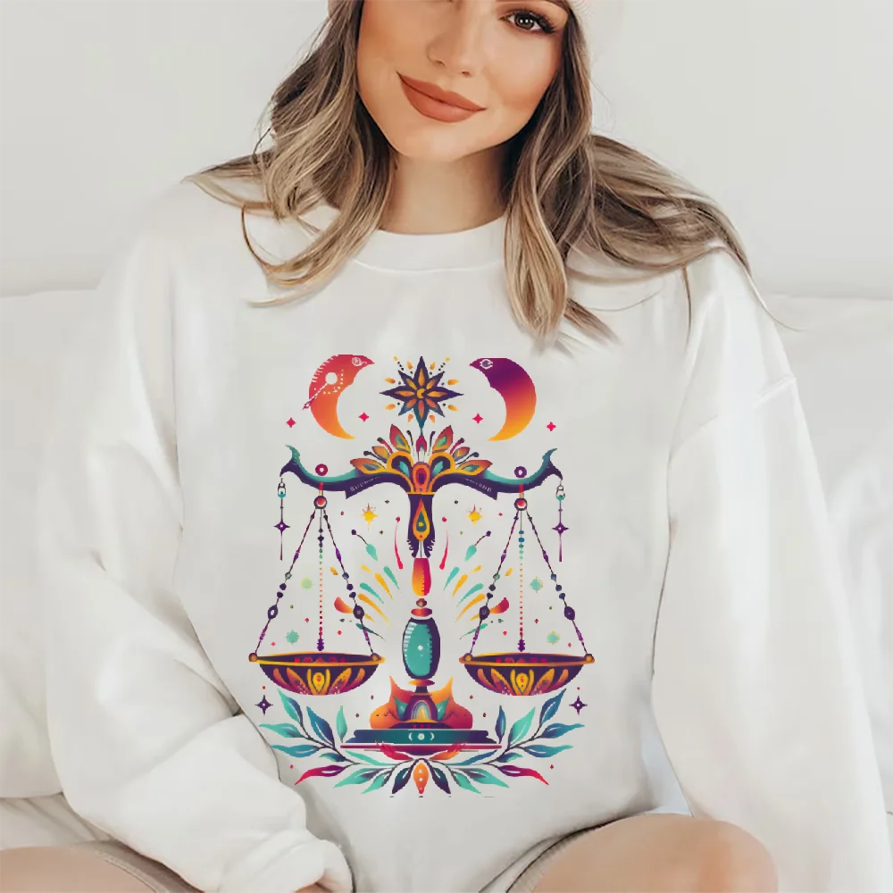 Casual Crewneck Sweatshirt Trendy Y2K Hoodie Women Korean Style Oversized Hand Painted Graphic Sweatshirt Cozy Warm Fall Winter