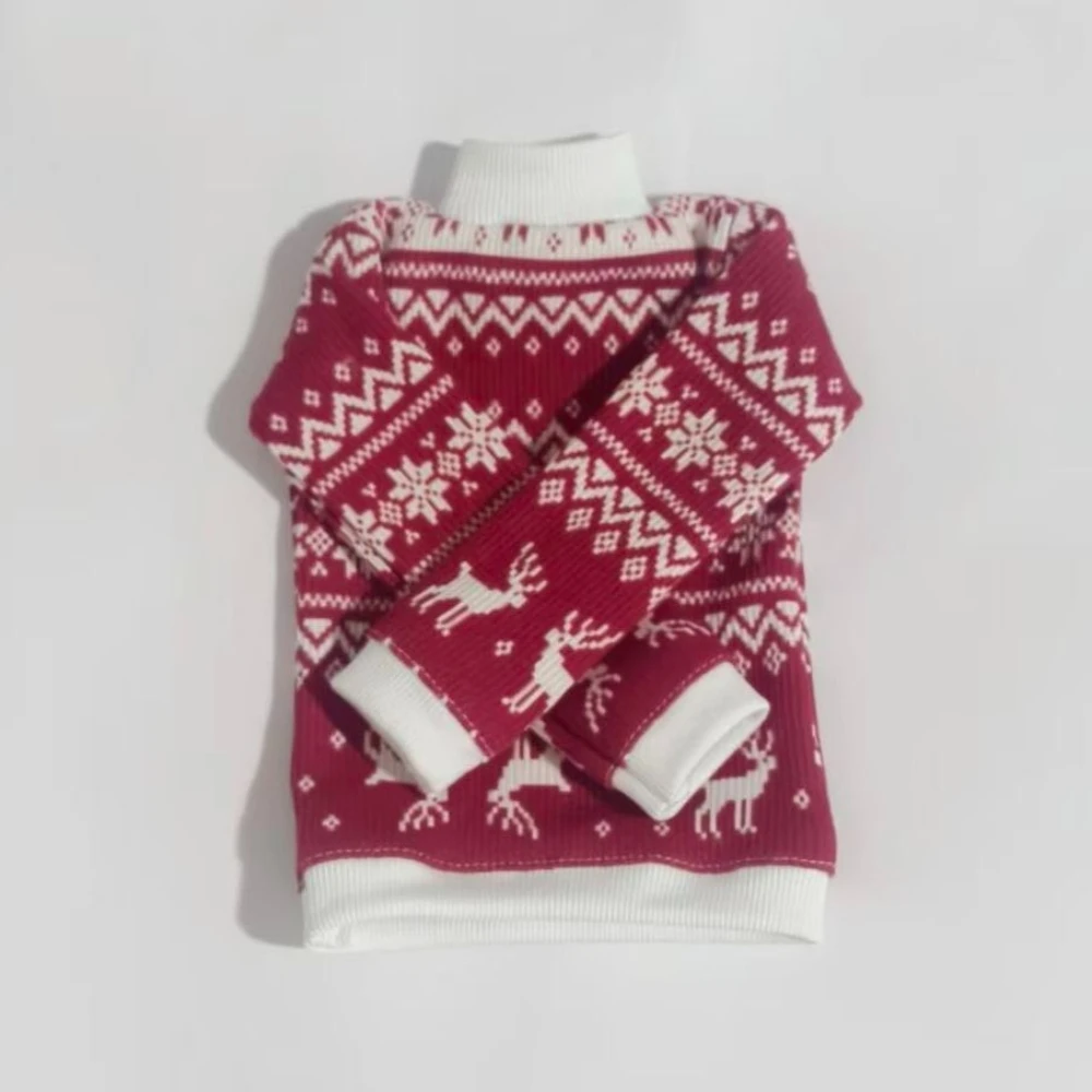 1/3 1/4 1/6 roupas de boneca para 60/45/30cm bjd boneca menina brinquedo vermelho gola alta manga comprida vestir-se jogar casa presente boneca acessórios