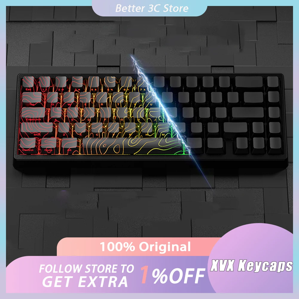 Xvx Contour 2.0t Phantom Luxury Edition Deluxe Keycaps Imd Selected Pattern Characters 70keys Custom Mechanical Keyboards Keycap