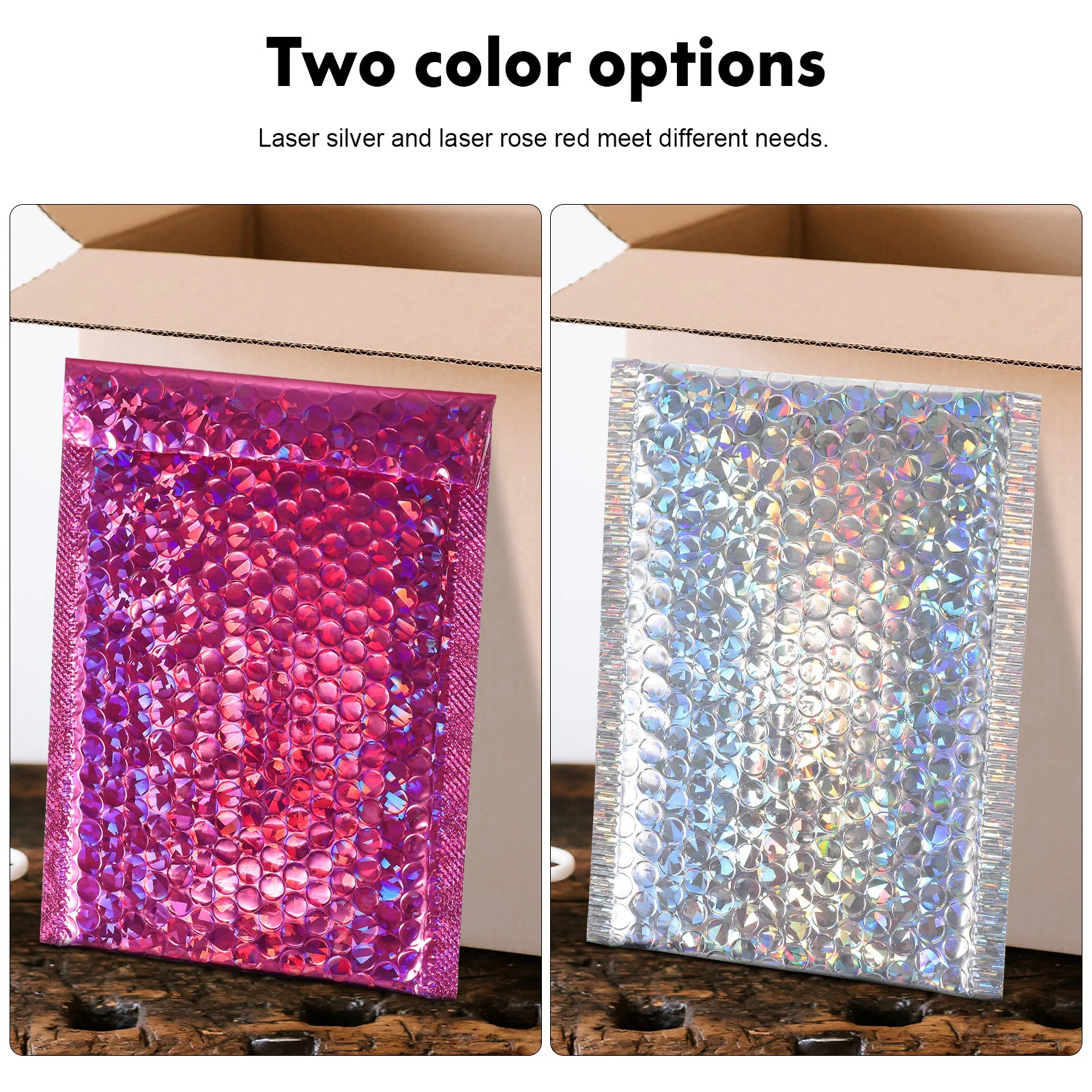 16 stks Holografische Bubble Mailers Zelfsluitende Gewatteerde Enveloppen Voor Makeup Tools Cds Boeken Wenskaarten Duurzaam Huisdier Verzending