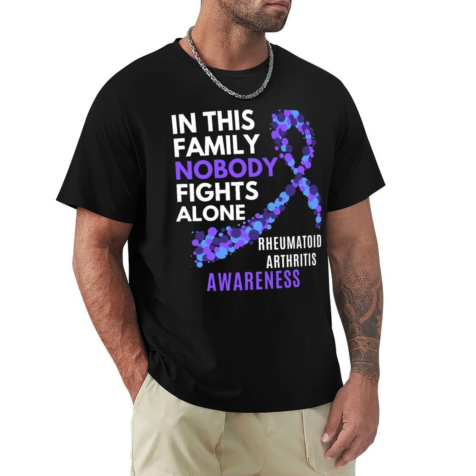 rheumatoid arthritis Awareness T-Shirt Classic Graphic Short Sleeve Top