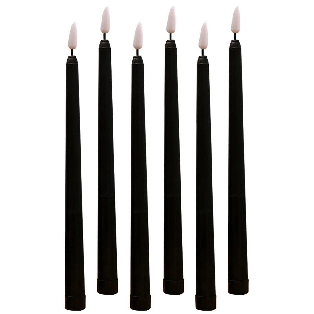 

6Pcs Operated Taper Candles LED Flameless Lights Christmas Home Decor for Mantel Shelf Counter Table Decoration