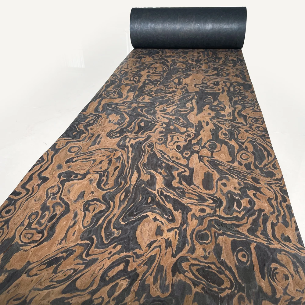 RetroTechnology Holzfurnier Möbelschrankfurnier Renovieren Sie die Haut DIY handgefertigtes Holzfurnier Schwarze Walnussplatte Kraftpapier