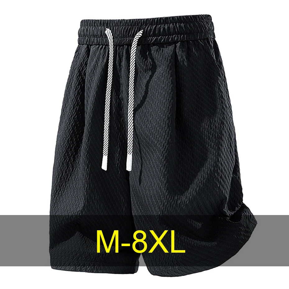 8XL Plus Size Shorts Men Summer Short Pants Fashion Casual Solid Color Breathable Shorts Male Big Size 8XL