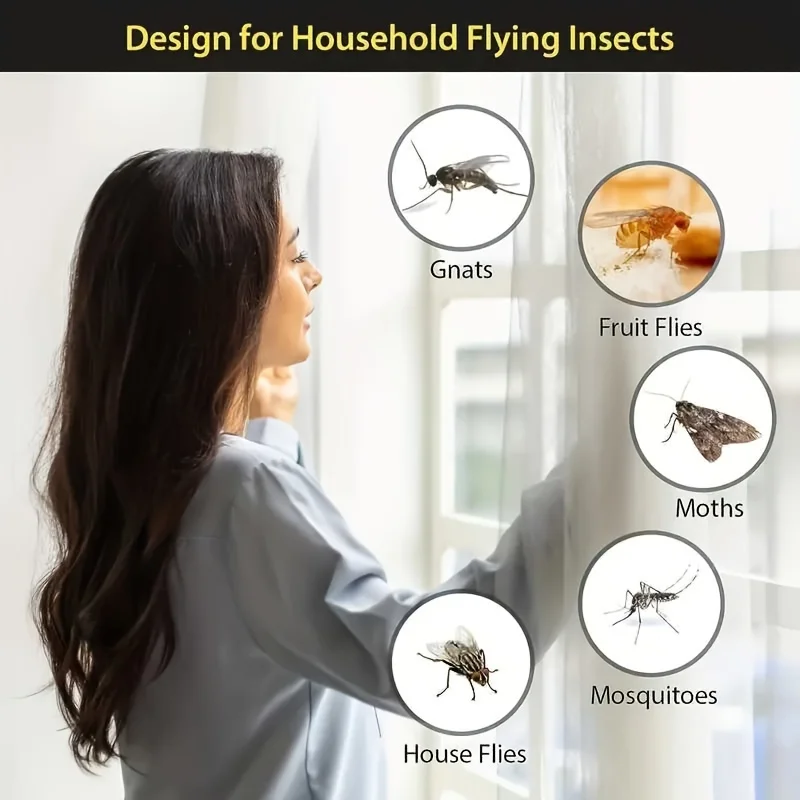 Haushalts-Fliegenvernichter 10-40 Transparente Fliegenfalle-Blätter, Leistungsstark zum Fangen Kleiner Fliegende Insekten, Innenraum-Fliegenvernichtung – Detail 3