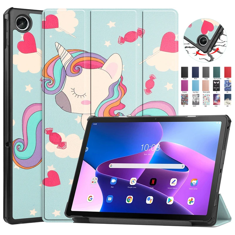 

Tablet Case for Lenovo Tab M10 Plus 3rd Gen TB-125FU Cute Unicorn Painted Hard PC Back for Lenovo Tab M10 Plus 3rd Gen Cover