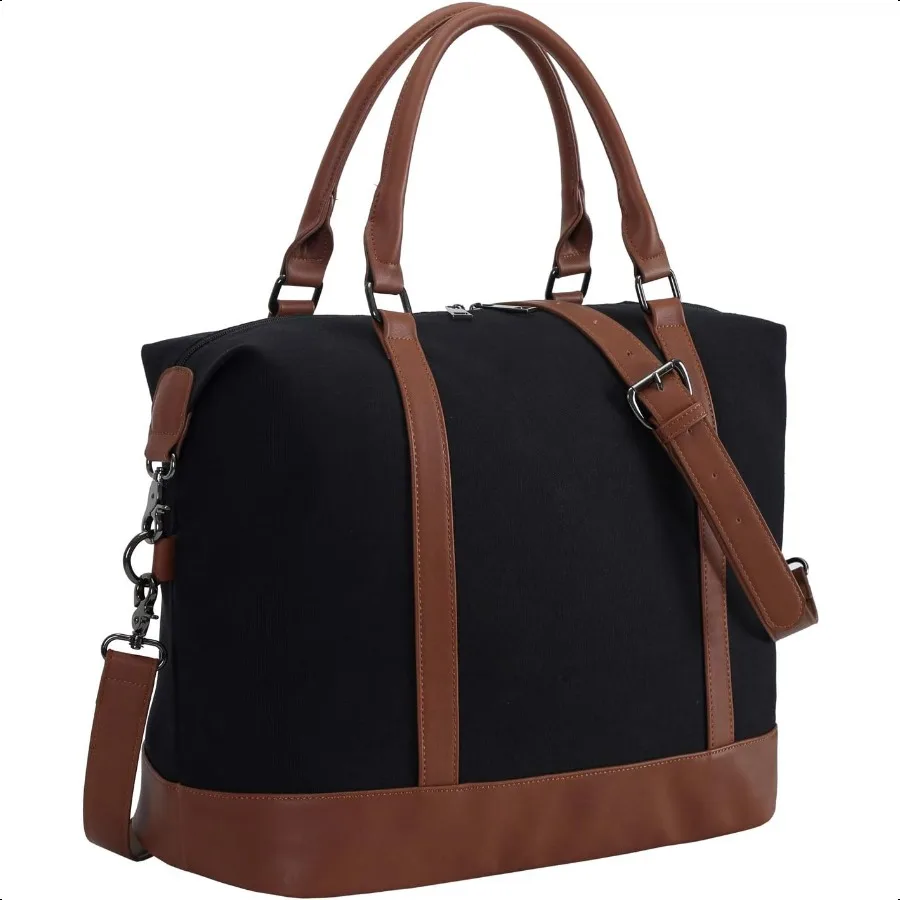 

BLUBOON Travel Tote Bags with Zipper Ladies Canvas Bag Weekender Overnight Bag for Women Carry on Duffel Bag Trolley Sleeve