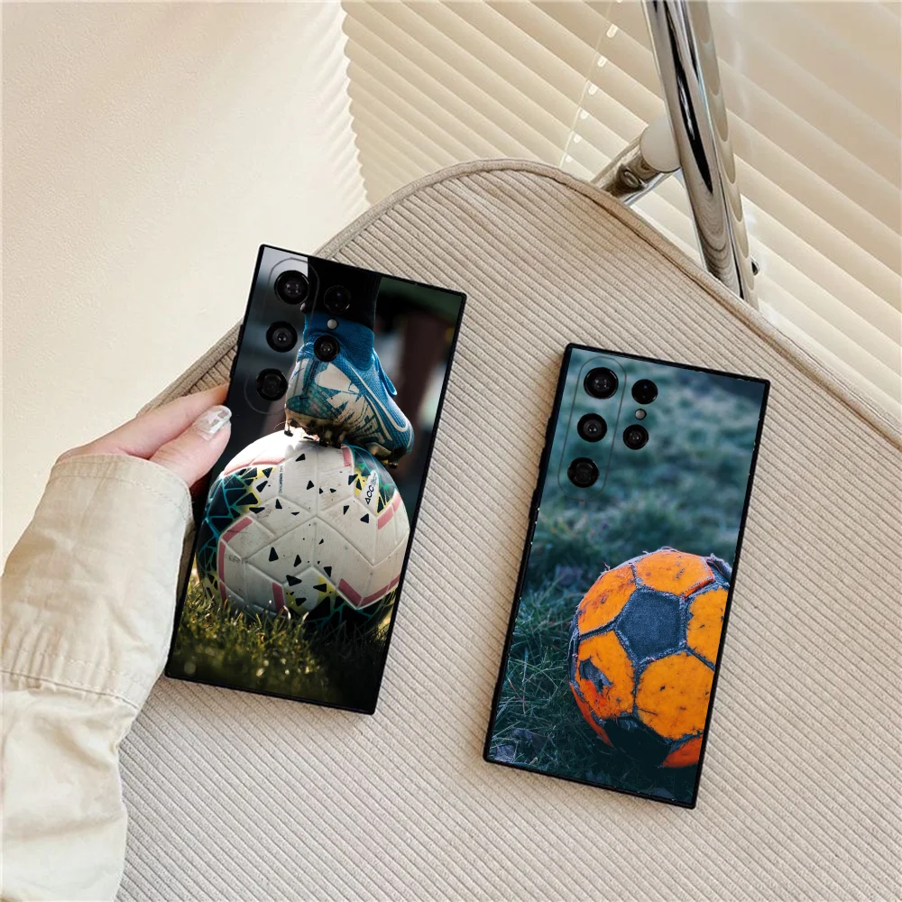 

Football Phone Case For Samsung Galaxy S25 Ultra S22 S23 S24 Ultra S21 S20 5G Protective Soft Silicone TPU Funda