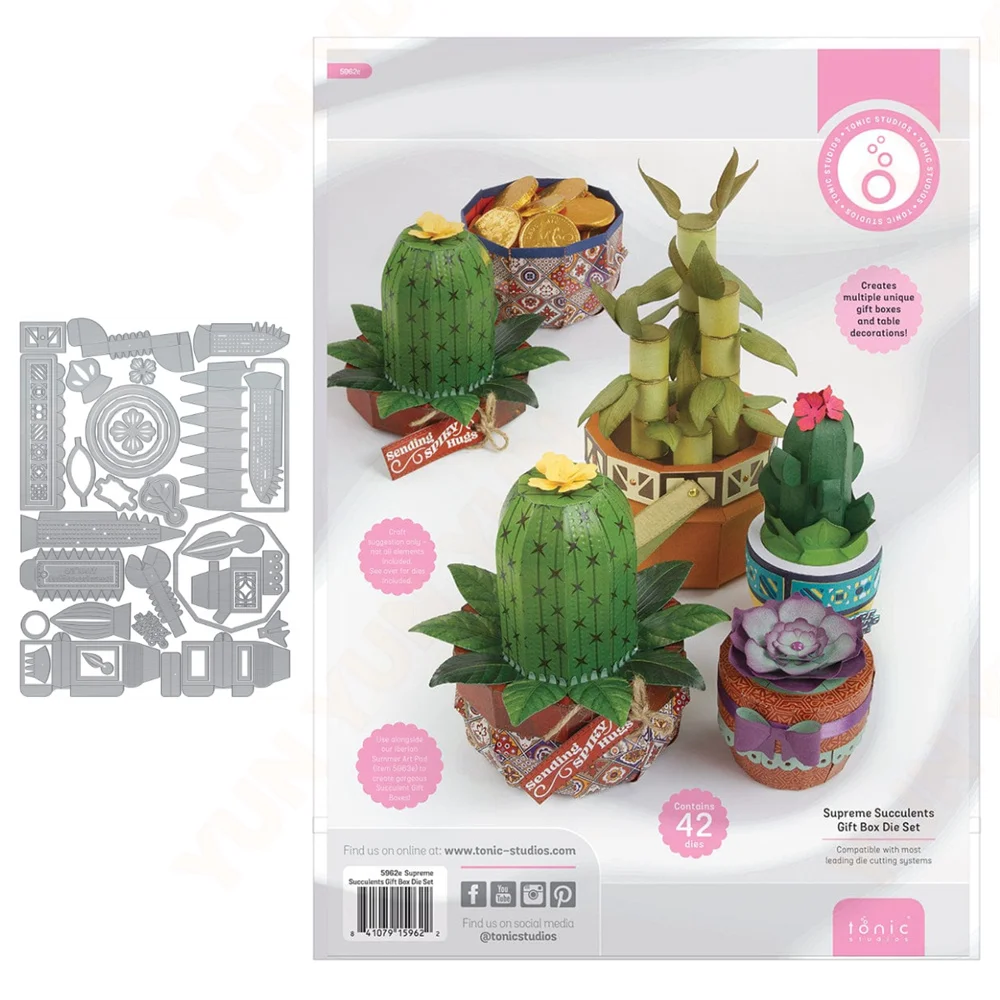 

2025 November Tonic Dies Supreme Succulents Die Set DIY Scrapbooking New Year Greeting Card Handmade Spring Gift Box Big Die Cut