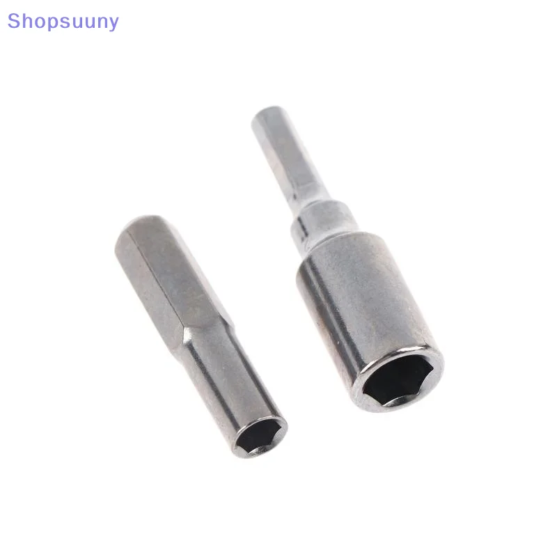 [SU]1/2Pcs 6.35mm To 4mm Insert Bit Adapter Socket Magnetic Holder Tools Hex Shank For Screwdriver Drill Bits Repair[SU]